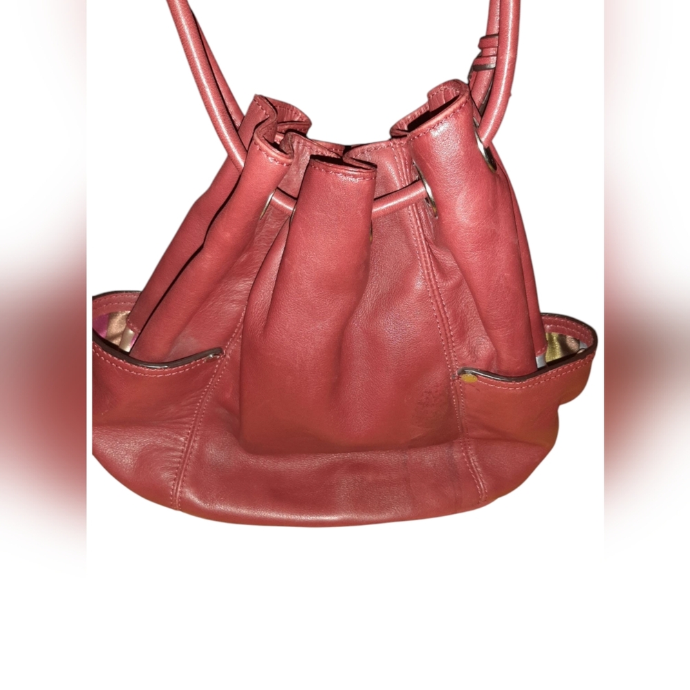 Tignanello Red Leather Shoulder Bag